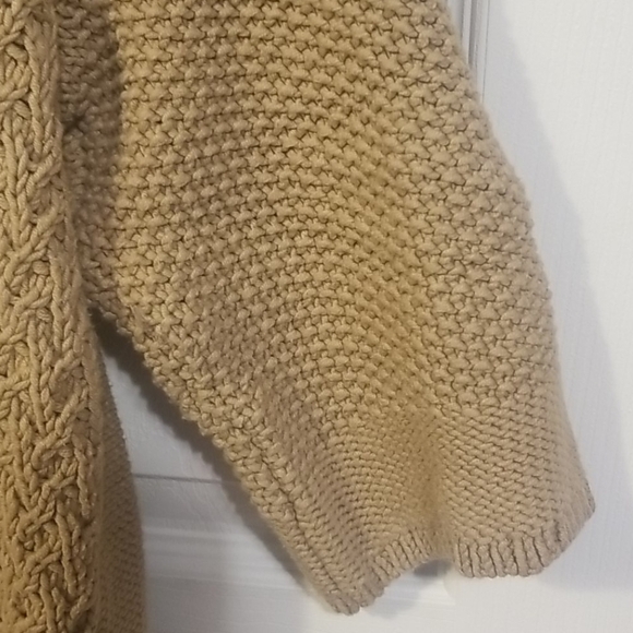 CHICO: SIZE 0 BUTTON DOWN SWEATER DARK TAN - Picture 3 of 4